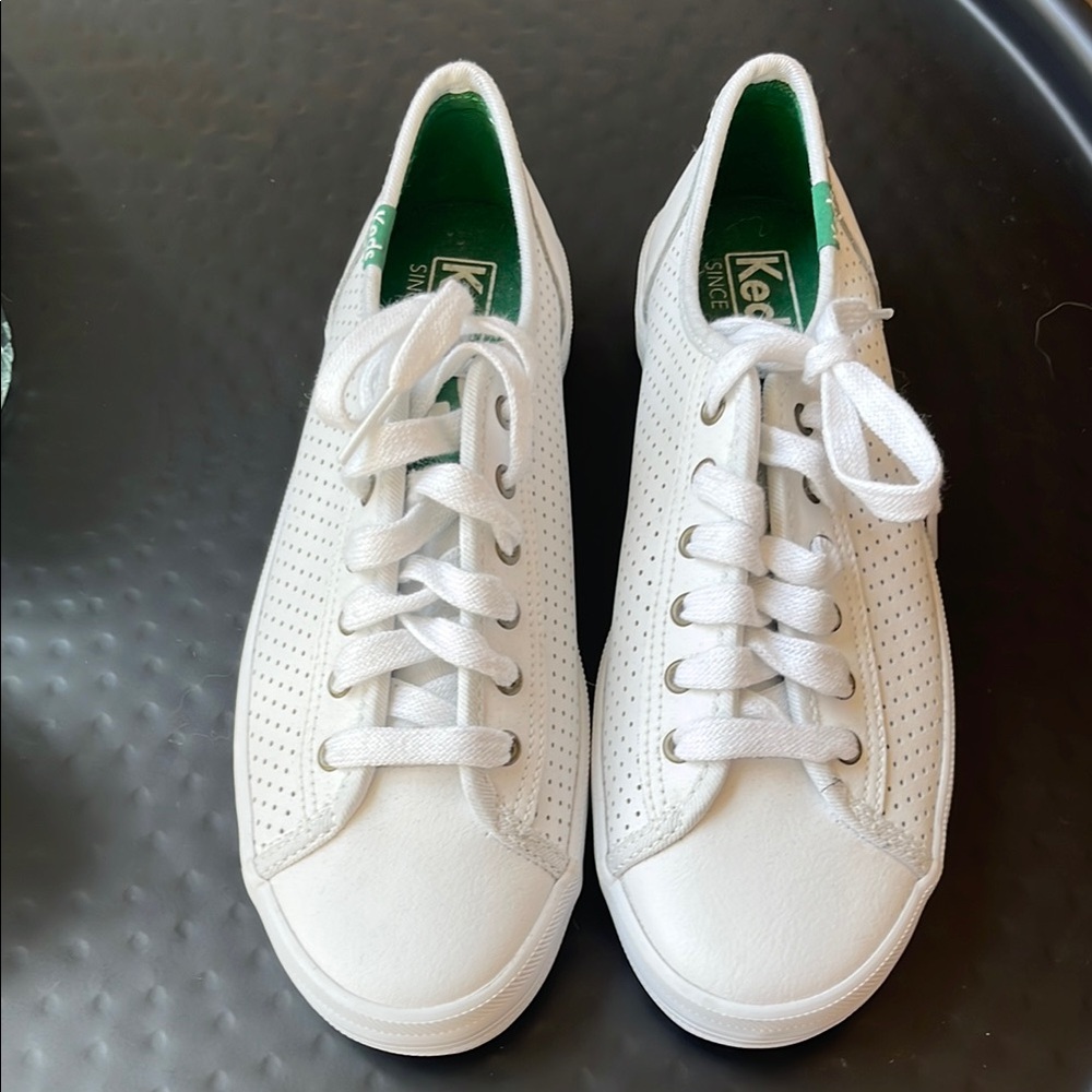 Keds White Perforated Sneakers